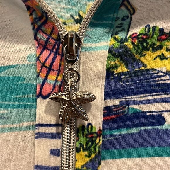 Martha’s Vineyard and Nantucket women’s size medium zip up cotton jacket - Picture 4 of 16